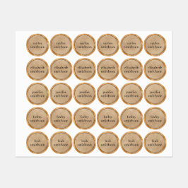 Elegant Classy Taupe Luxury Fügen Sie Ihren Namen  Etiketten