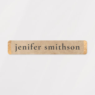Elegant Classy Taupe Luxury Fügen Sie Ihren Namen  Etiketten