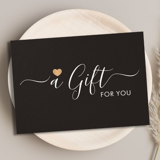 Elegant Clean Faux Gold Heart Ivory Black (Von Creator hochgeladen)