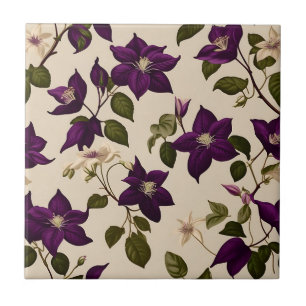 Elegant Clematis Vine Fliese