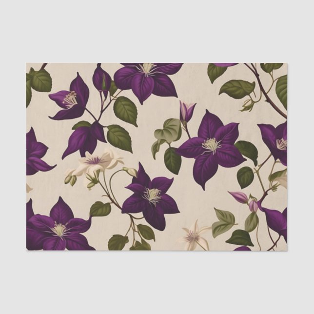 Elegant Clematis Vine Seidenpapier (Vorderseite)