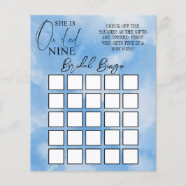 Elegant Cloud Nine Blue Brautparty Bingo Game