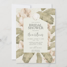 Elegant Coastal Beach Bridal Shower Invitation Einladung