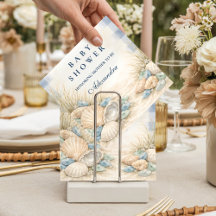 Elegant Coastal Seashell Baby Shower