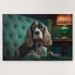Elegant Cocker Spanel Classic Portrait Design Puzzle