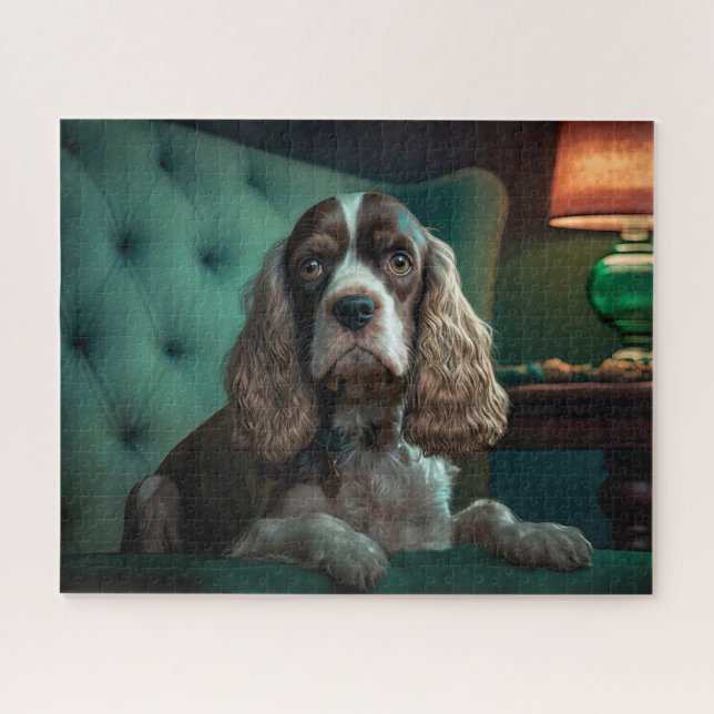 Elegant Cocker Spanel Classic Portrait Design Puzzle (Horizontal)