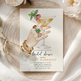 Elegant Cocktail Bridal Shower Invitation Art Einladung