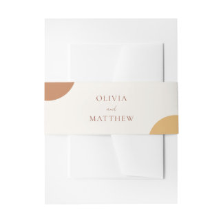 Elegant Colorful Boho Retro Arches Modern Wedding Einladungsbanderole