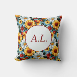Elegant Colorful Personalized Modern Floral Chic Kissen
