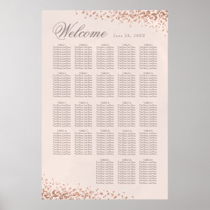 Elegant Confetti 20 + Hochzeitssitze Poster