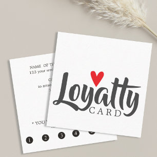 Elegant Cool Red Heart Beauty Salon Treueprogramm Treuekarte