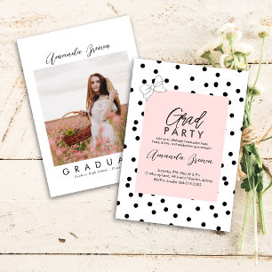 Elegant Coquette Bow Abitur Party 2025 Einladung
