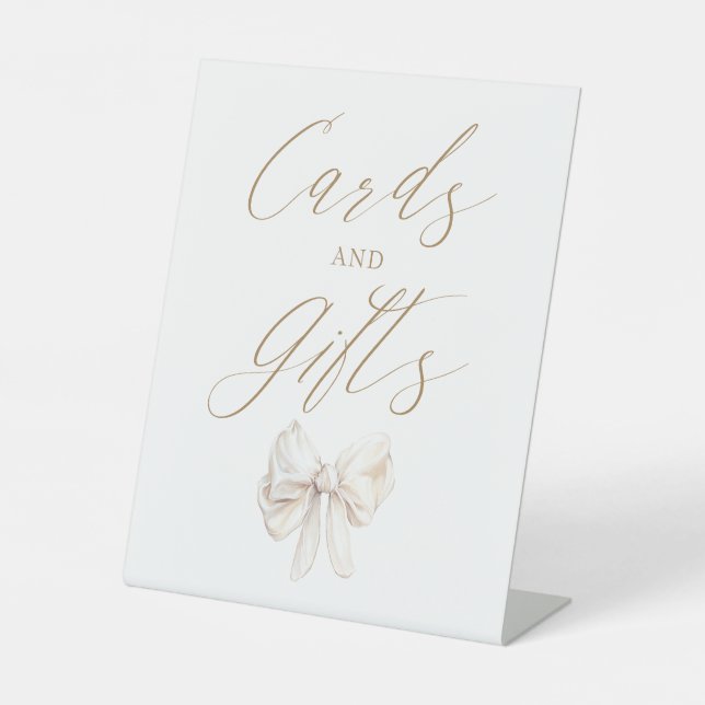 Elegant Coquette Bow Cards and Gifts Sockelschild (Vorderseite)