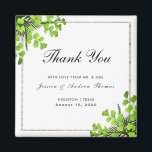 Elegant Corner Fern Dekoration Wedding Vielen Dank Magnet<br><div class="desc">Classy Wedding danke Ihnen Magnet mit Eckfarn Dekoration und einem silbernen Glitzer Rahmen. Alle Textfarben, Schriftart und Schriftart sind vollständig anpassbar, um Ihren Anforderungen zu entsprechen. Wenn Sie Hilfe bei der Anpassung Ihres Produkts oder passende Produkte wünschen, kontaktieren Sie mich bitte über meinen Shop und ich werde Ihnen gerne weiterhelfen....</div>