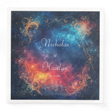 Elegant Cosmic Wedding Napkins
