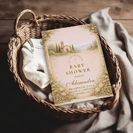 Elegant Countryside Garden Baby Shower Einladung