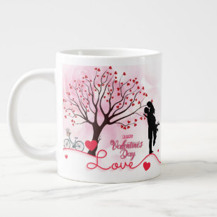 Elegant Couple Lover Valentine's Day Jumbo-Tasse