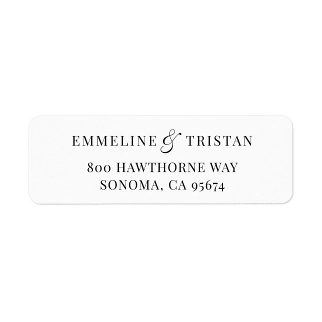 Elegant Couple Name Return Address (Vorne)