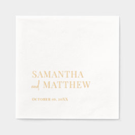 Elegant Couple Names Wedding Servietten Mit Folie