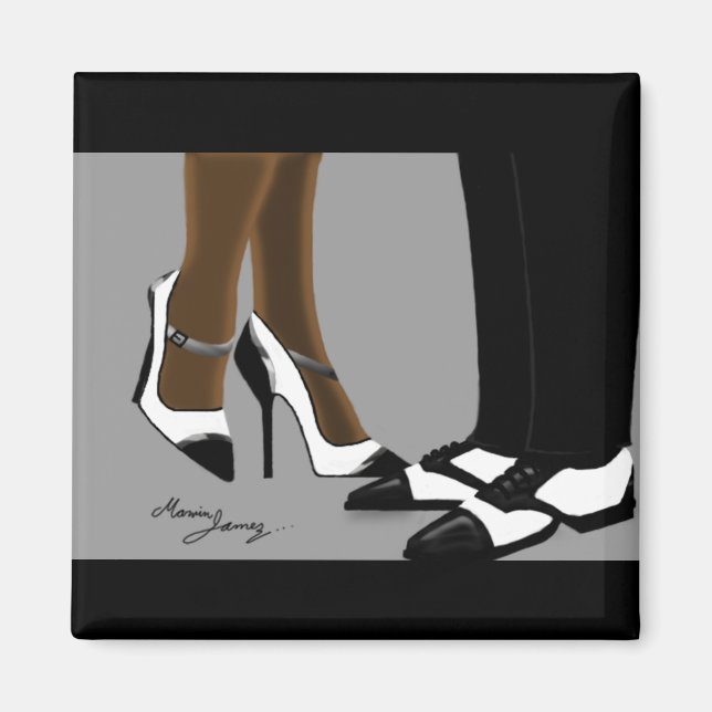 Elegant Couple-Square Magnet (Vorne)