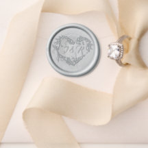 Elegant Couple's Wedding Heart Monogram