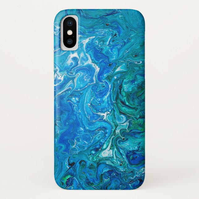 Elegant, Crazy Lace Agate 2 - Blue Aqua Case-Mate iPhone Hülle (Rückseite)