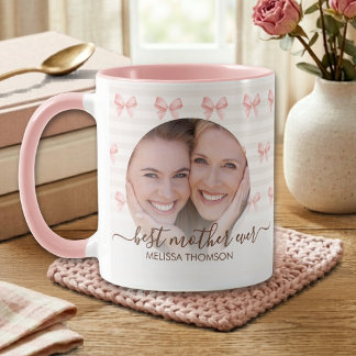 Elegant Cream Blush Pink Best Mother Ever Photo Tasse