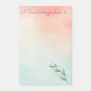 Elegant Create Your Own Watercolor Eucalyptus Post-it Klebezettel