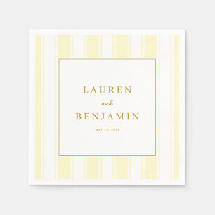 Elegant cremefarben gestreift minimalistisch serviette