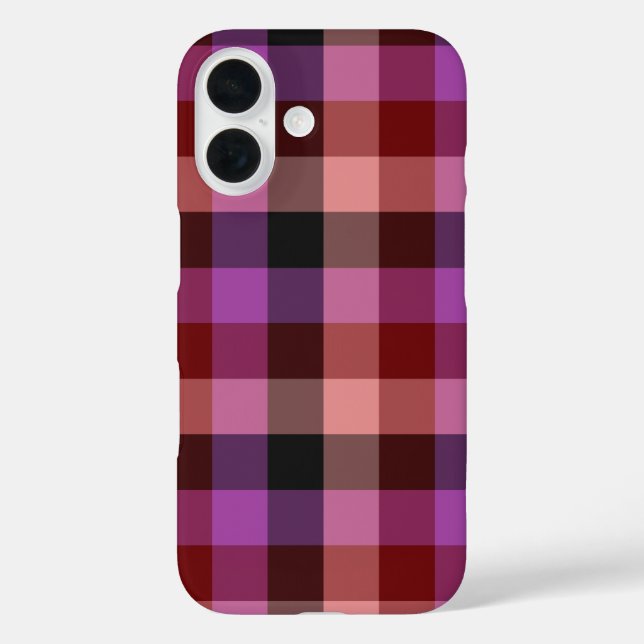Elegant crimson and plum plaid seamless pattern  Case-Mate iPhone hülle (Rückseite)