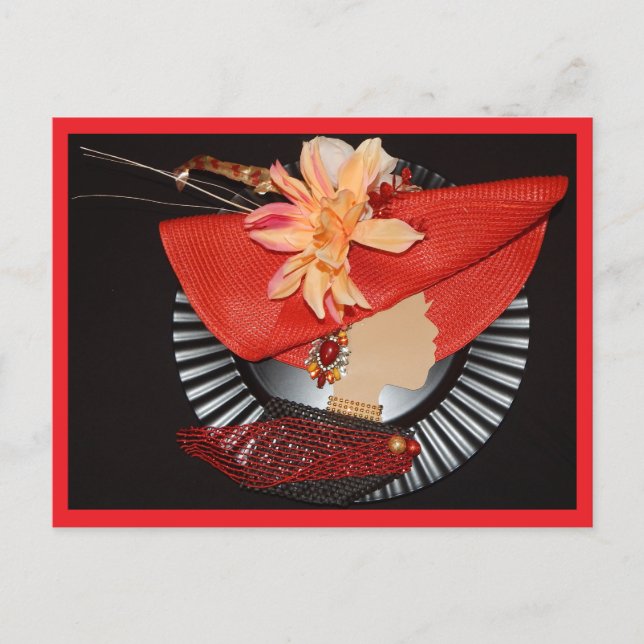 ELEGANT CROWNS -RED / BLACK POSTKARTE (Vorderseite)