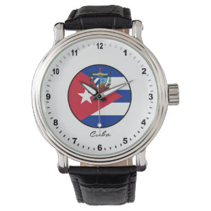 Elegant Cuba Watch & Cuban Flag / Havanna Armbanduhr