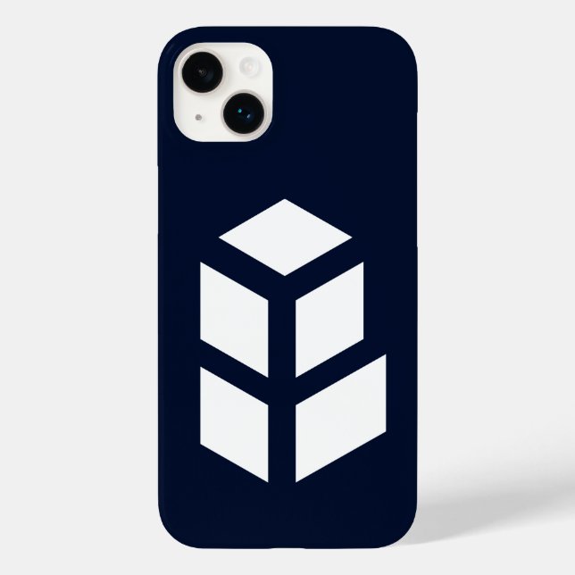 Elegant Cube Schwarz-weiß Case-Mate iPhone Hülle (Rückseite)