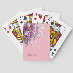 Elegant Cusom Name floral Spielkarten