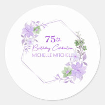 Elegant Custom 75. Geburtstag Lavender Floral