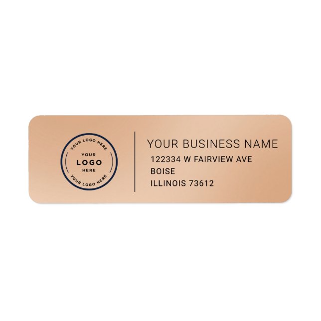 Elegant Custom Business Return Address Label (Vorne)