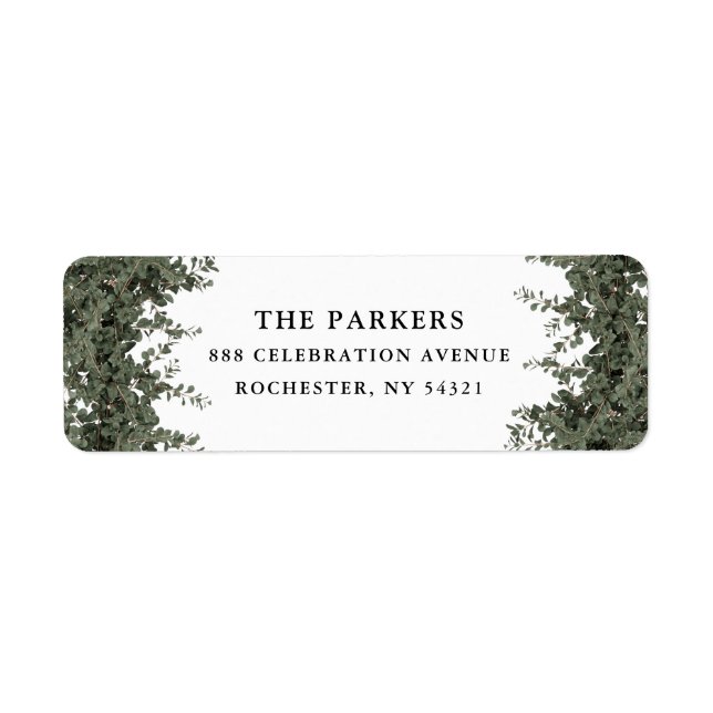 Elegant Custom Business Return Address Label (Vorne)
