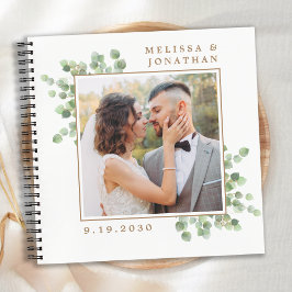 Elegant Custom Foto Greenerity Wedding Guest Book Notizbuch