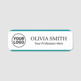 Elegant Custom Logo Employee Name Profession Namensschild
