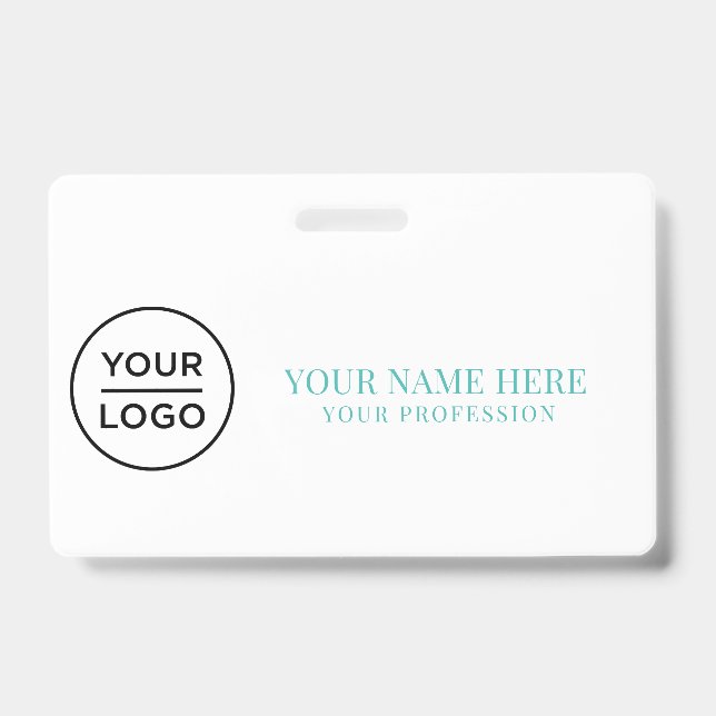 Elegant custom Logo Employee Simple Ausweis (Vorderseite)