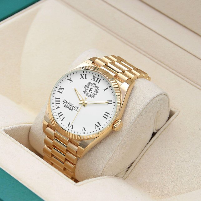 Elegant Custom Monogram Timeless Personalized Keep Armbanduhr (Von Creator hochgeladen)