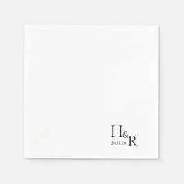 Elegant Custom Monogram Wedding Napkins Serviette