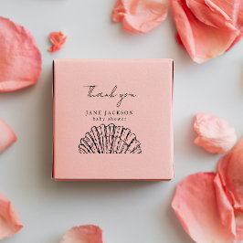 Elegant Custom Scallop Shell Baby Shower Gummistempel