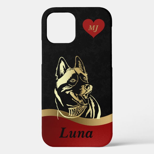 Elegant Custom Siberian Husky Liebhaber iPhone Cas Case-Mate iPhone Hülle (Rückseite)