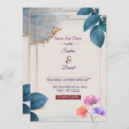 Elegant Custom Wedding Invitation Feiertagskarte