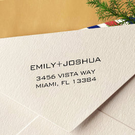 Elegant Custom Wedding Name and Address Permastempel