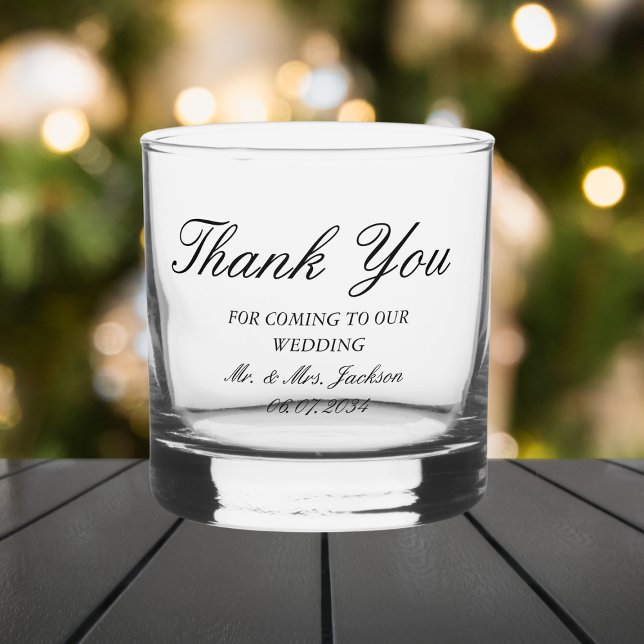 Elegant Custom Wedding Vielen Dank Whiskyglas (Elegant Custom Wedding Thank You Whiskey Glass
)
