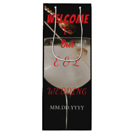 Elegant Custom Wedding Wine Invitation Gift Bag Geschenktüte Für Weinflaschen