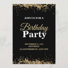Elegant Customizable Birthday Invite Stylish card Einladung