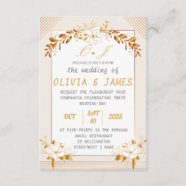 Elegant Customizable Wedding Enclosure Card Begleitkarte